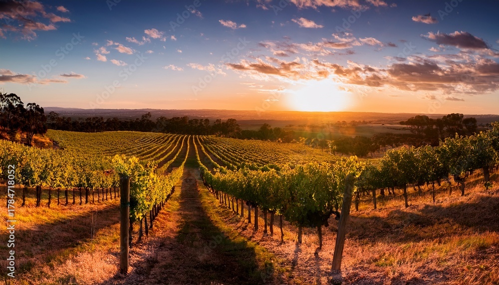 Fototapeta premium Barossa Vineyard Sunset