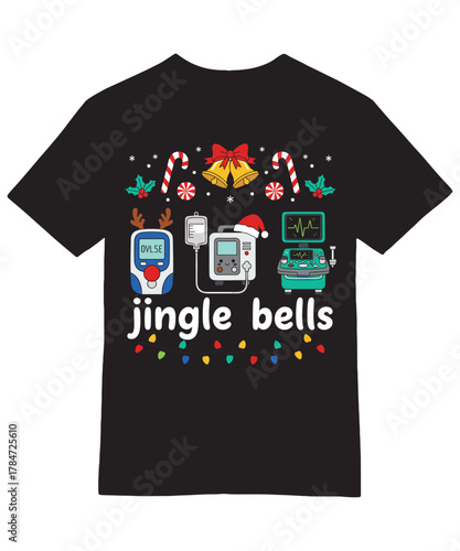 Medical Equipment Jingle Bells Christmas Tee