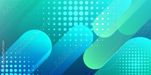 Dark Blue, Green vector layout with flat lines and dots. Decorative shining illustration with lines, dots on abstract template. The pattern can be used as ads, poster, banner for commercial.