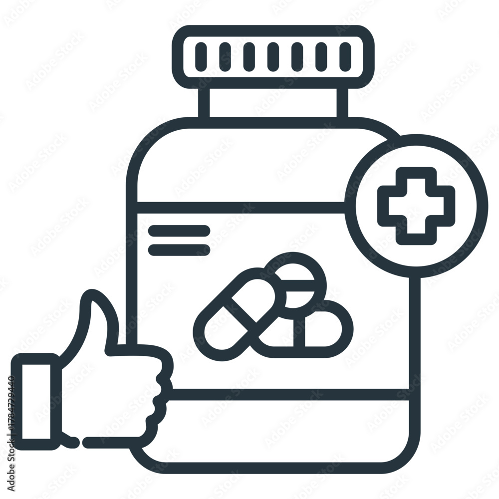 Obraz premium Efficacy Outline Icon