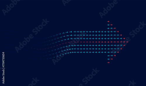 Abstract arrow direction. Technology background. High speed. Hi-tech