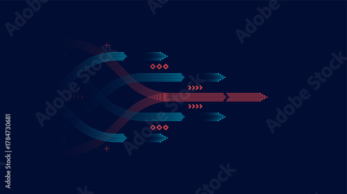Abstract arrow direction. Technology background. High speed. Hi-tech
