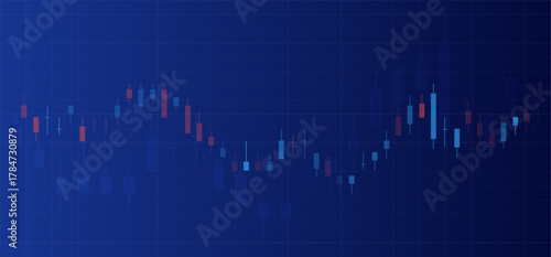 Stock market increasing background. Financial stock market graph
