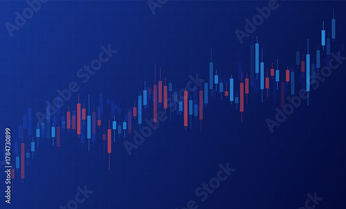 Stock market increasing background. Financial stock market graph
