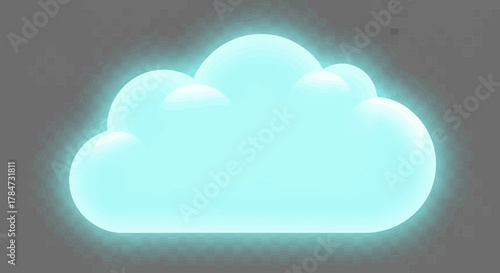 Soft light blue cloud shape, a symbol of data storage and connectivity, perfect for technology concepts and modern design, originally a scalable vector graphic