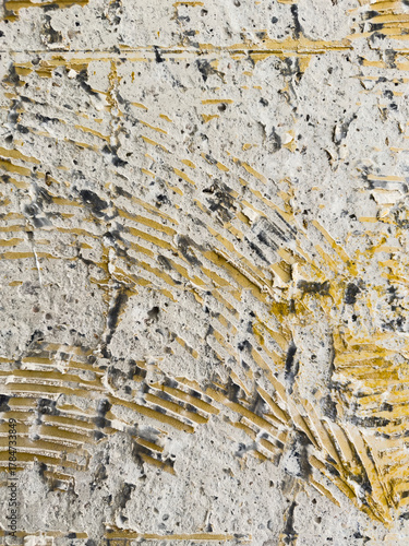 Scraped Tile Adhesive Residue on Wall
