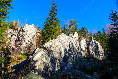 Fototapeta Naklejka Na Ścianę i Meble -  Rock formations, Raven Rocks, Karkonosze, Karpacz, Poland