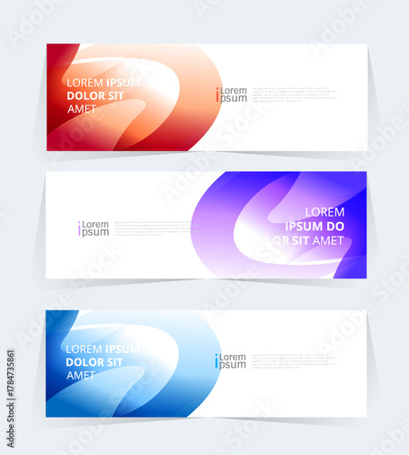 Geometric banner design with vector presentation template.