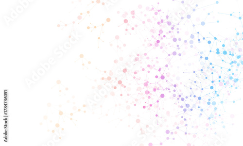 Molecules on gray background. Used for design healthcare, science and medicine background. DNA strand. Molecular structures