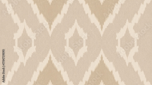 Neutral Harmony Minimal Ikat Fabric Pattern