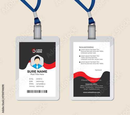 Office ID Card Design Template