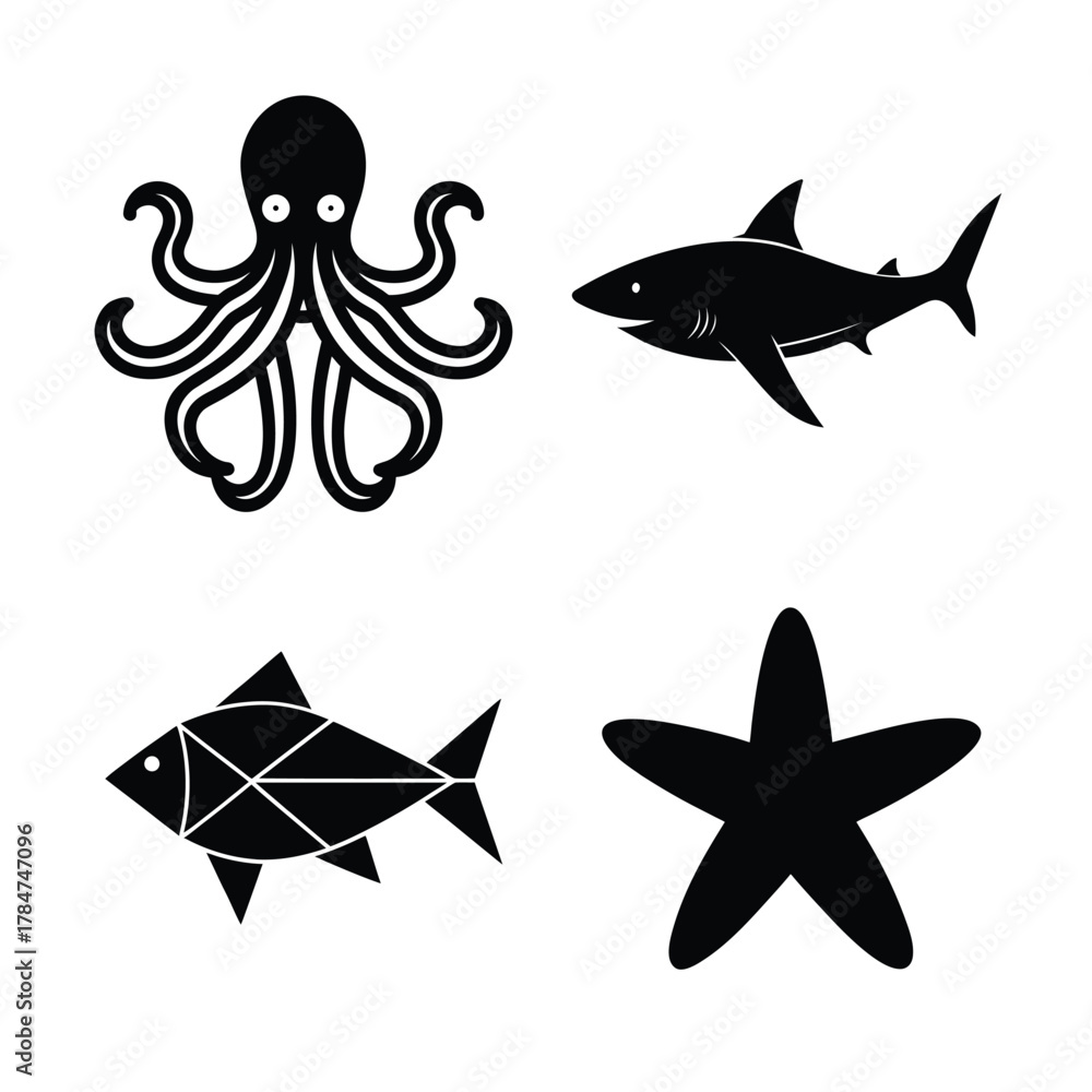 Fototapeta premium vector illustration of a fish