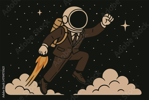 Astronaut Businessman Suit Flying Space Fun 4K 8K Illustration
Corporate Space Fun Astronaut Businessman Creative Design 4K 8K
Playful Astronaut in Business Suit Space Adventure 4K 8K Wallpaper
Fun Bu