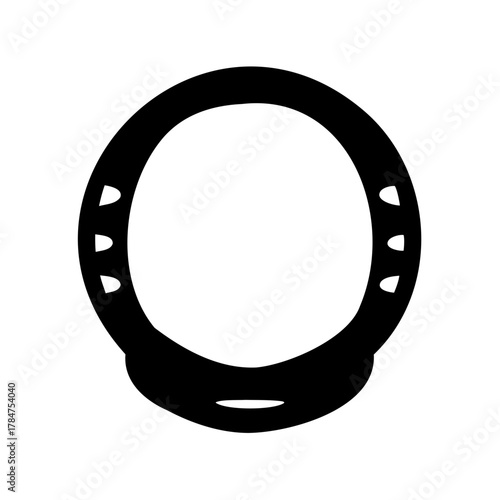 lucky horseshoe isolated on white