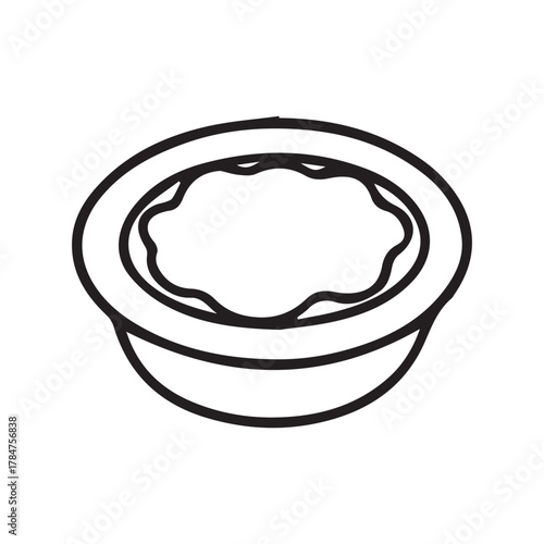 hand drawn vector illustration of a pie