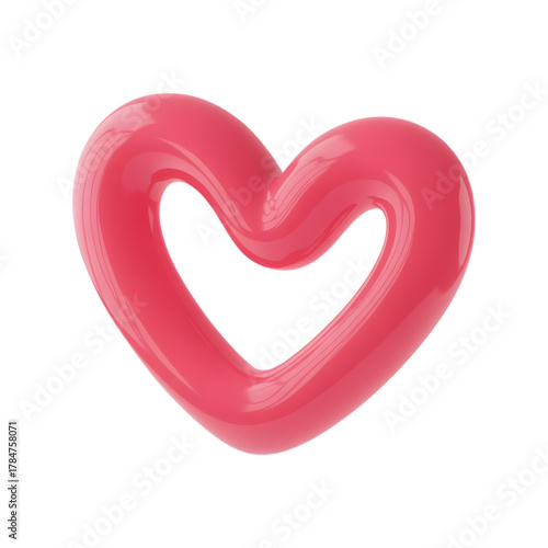 Endearing Heart: A charming heart illustration, meticulously crafted with smooth, soft curves. This depiction of love and affection.