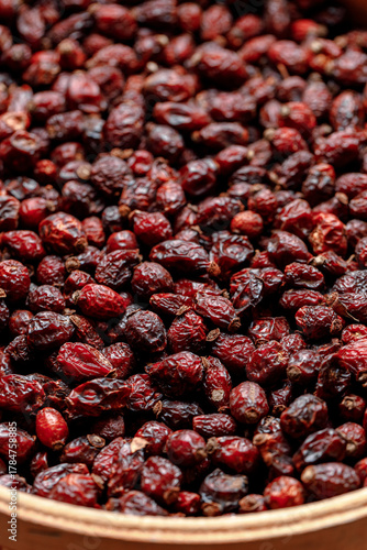 Rosehip Berries Close-Up Macro Shot