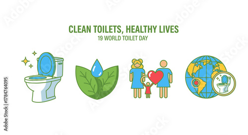 World toilet day awareness campaign promoting sanitation and hygiene for healthy living globally 19th