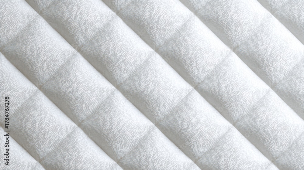 Obraz premium Elegant Textured White Upholstery Fabric with Quilted Patterns for Interior Design and Home Decor Projects