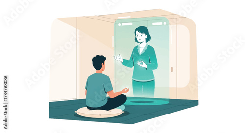 Explore the future of mental well-being with virtual meditation and online coaching, fostering a serene lifestyle through digital wellness technology