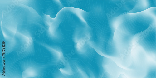 Abstract Blue Lines Background. Vintage Retro Lines Wallpaper. Abstract Minimal Sea Ocean Design. Summer Vibe Blue Backdrop. Vector Illustration.