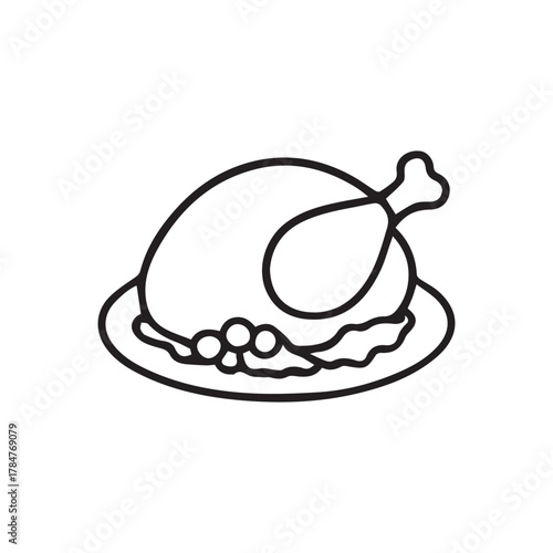 vector illustration of a chicken