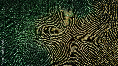 fingerprint on a black background