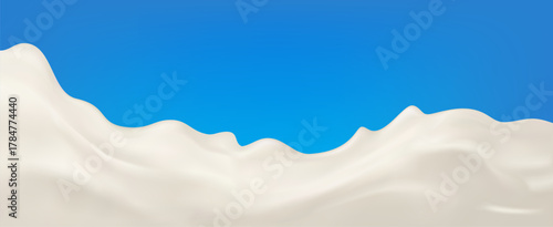 Abstract background with realistic ripple milk, Vector illustration and design
