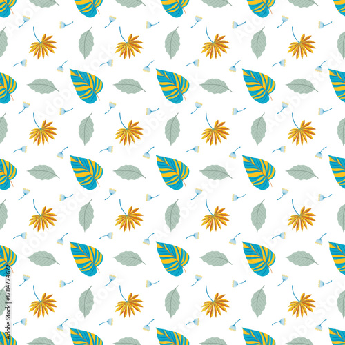 Tropical seamless and pattern. Vector illustration design digital file downnload for print, printable, wallpaper, background, decoration, texture, textile traditional and many projects.
