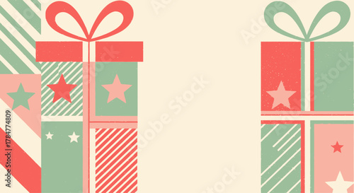 Festive Gift Boxes with Stars and Stripes.