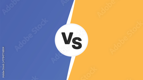 Vs background split blue gold banner