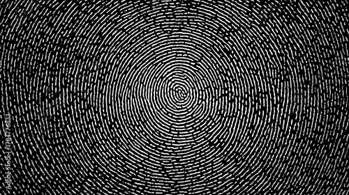 fingerprint on a black background