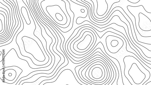 Topographic Contour Map Background. Abstract Vector Wave Grid With Mountain Relief. This Title Retains The Essential Keywords (Topographic, Vector, Contour, Map, Wave, Mountain) Abstract topographic.