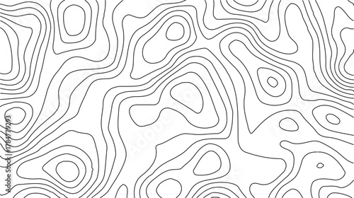 Topographic Contour Map Background. Abstract Vector Wave Grid With Mountain Relief. This Title Retains The Essential Keywords (Topographic, Vector, Contour, Map, Wave, Mountain) Abstract topographic.