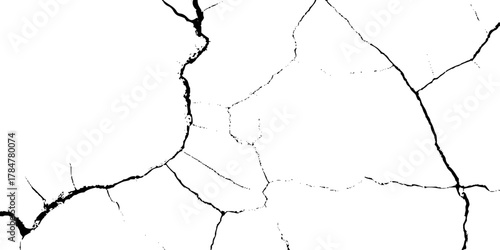 black and white vintage of cracked concrete scribble effect, old wall background. concrete and marble surface, broken wall, distressed paint crack texture,  Broken ground, wall, glass pattern effect.