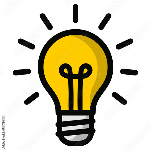 Light Bulb Idea Icon Illustration