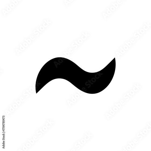 Minimal single wave form representing motion, balance, and simplicity in geometric abstraction