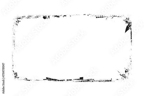 Frames in grunge style. Abstract rectangles with space for text. monochrome texture, worn pattern, surface is covered with scratches. Dust particle and dust grain texture