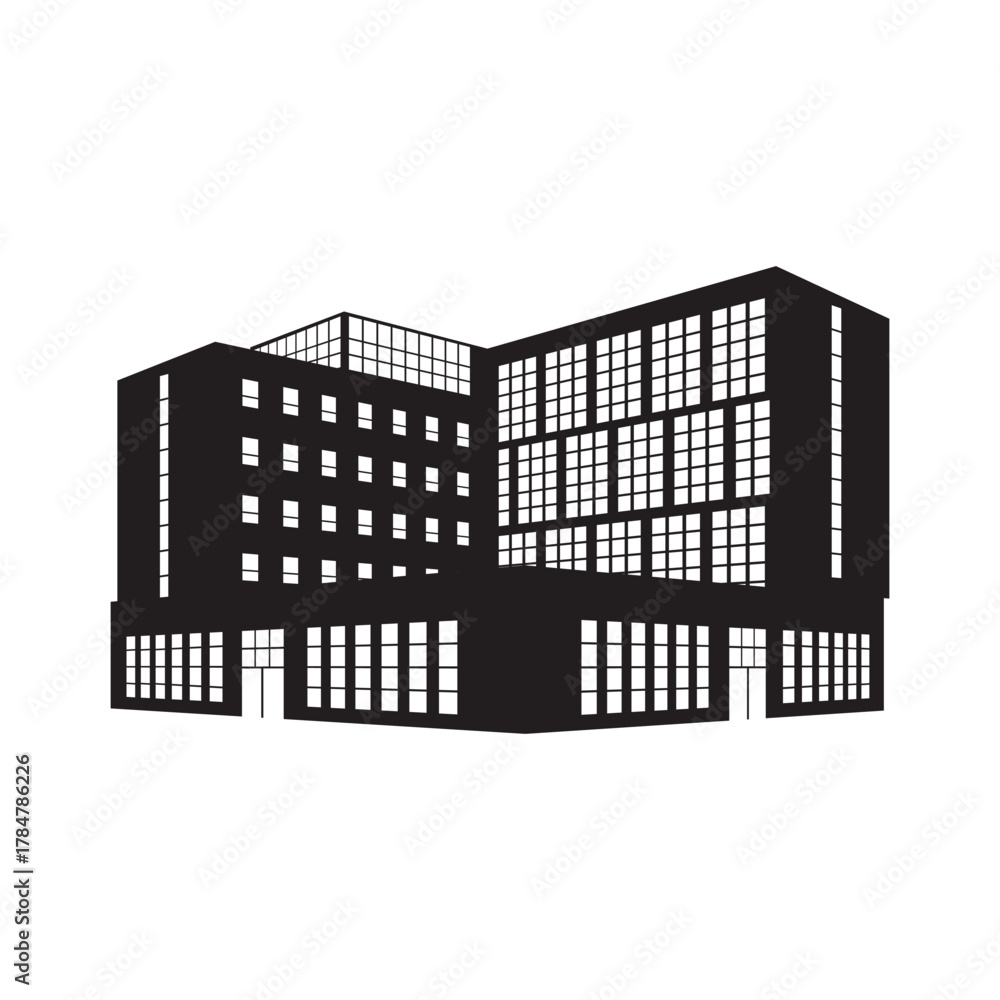 Fototapeta premium Building Icon collection vector, building symbol illustration design