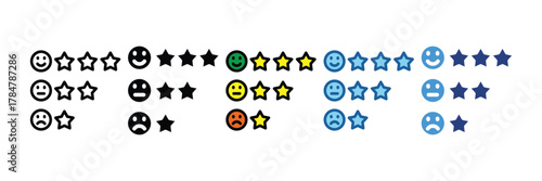 Star Rating  Icon Element For Design