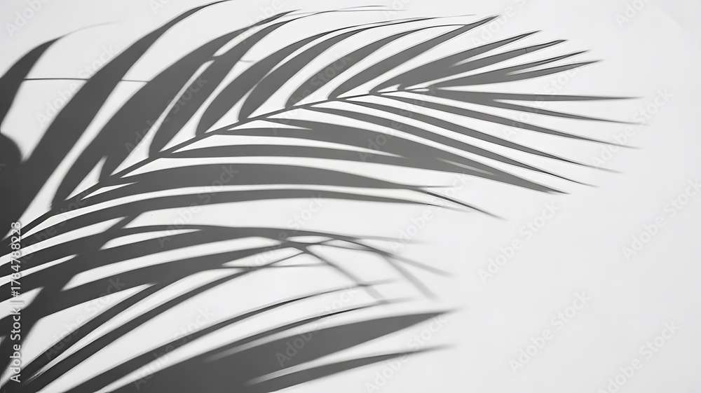 Obraz premium Stunning abstract shadow play of palm leaves creating a modern minimalist backdrop