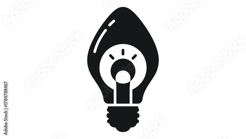 Light bulb icon with glowing filament,