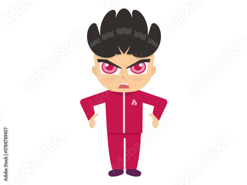 ジャージを着た熱血な男性