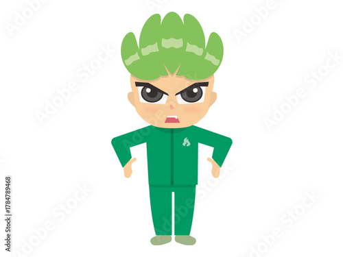 ジャージを着た熱血な男性