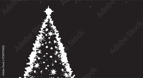 Opulent Golden Christmas Tree on Velvet Black Background
