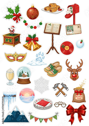 christmas stickers sheet