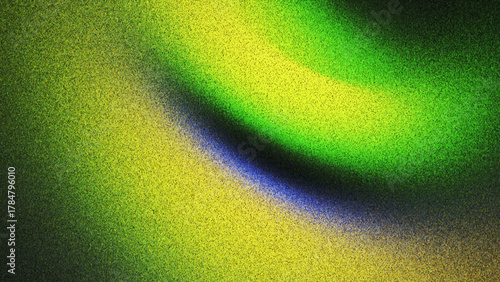Abstract green gradient background with grainy texture and smooth flowing folds created from thousands of individual dots. Luminous neon lime tone create vibrant cinematic look for creative visuals