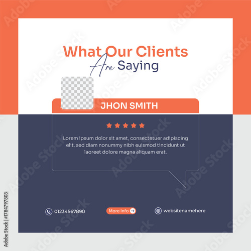 social media post for business testimonial presentation