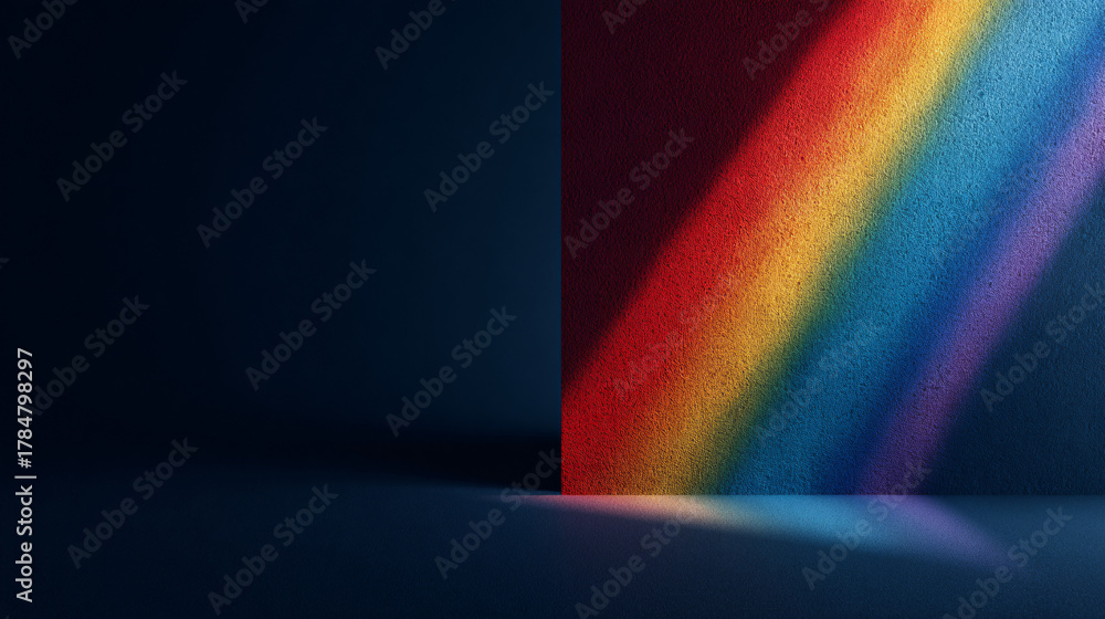 Fototapeta premium creative pride background - pride month concept with the rainbow colors of the pride flag popping out