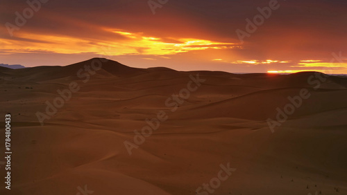 Sahara desert at sunset